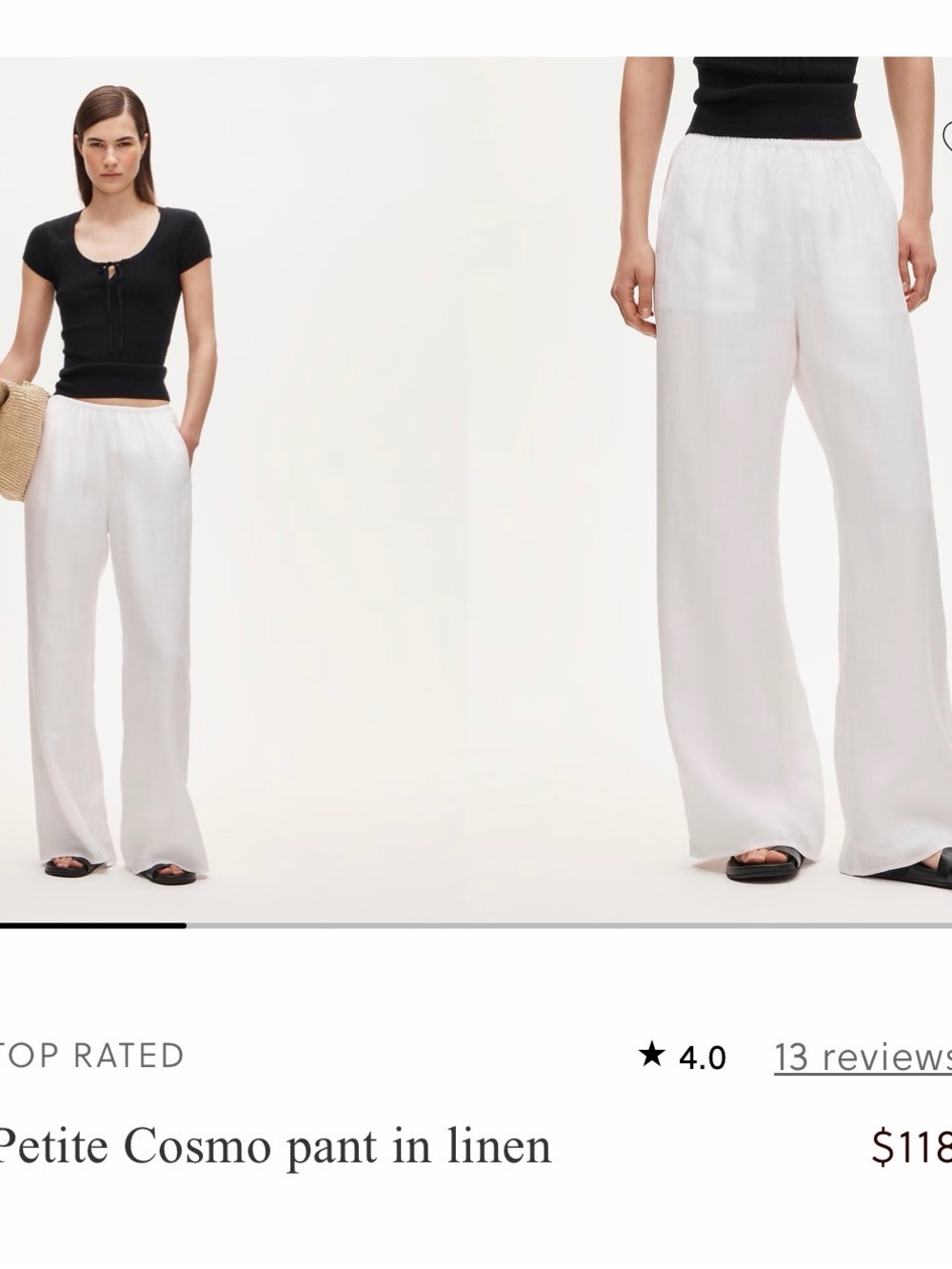 J Crew Petite Cosmo Linen Pant
